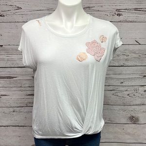 Justice twist front active tee